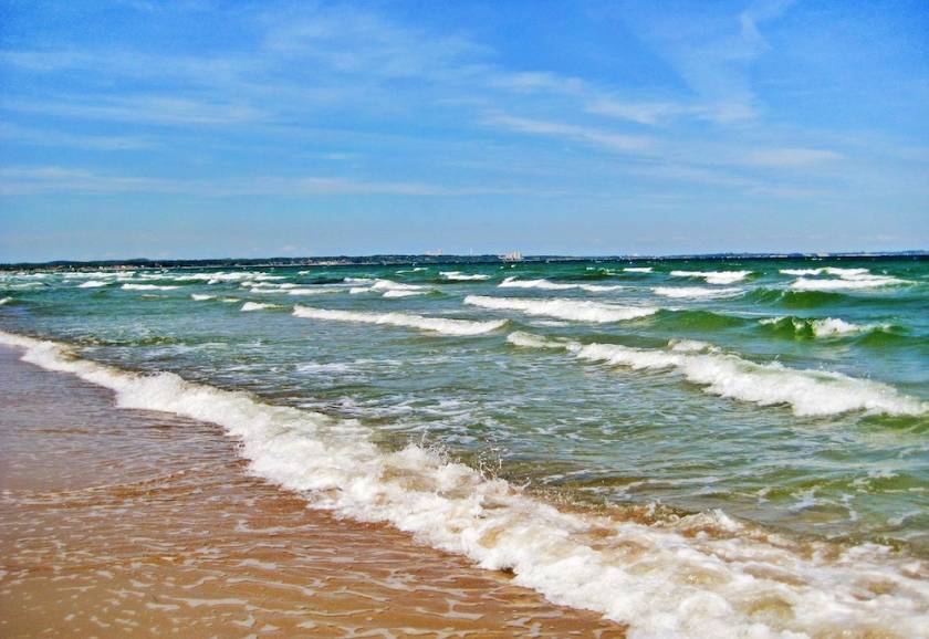 waves on Port Aransas beach