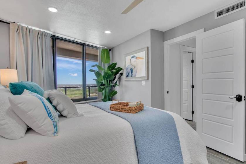 bedroom of vacation rental at Aransas Princess